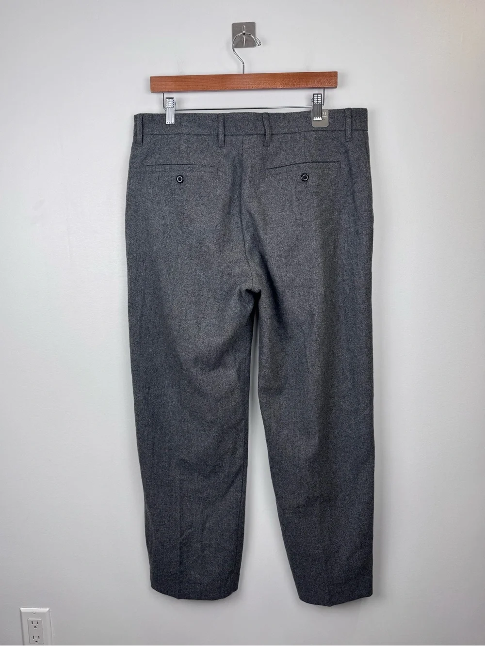 NWT J.Crew Classic Creased Trouser Pant Wool Grey Men Size 34
